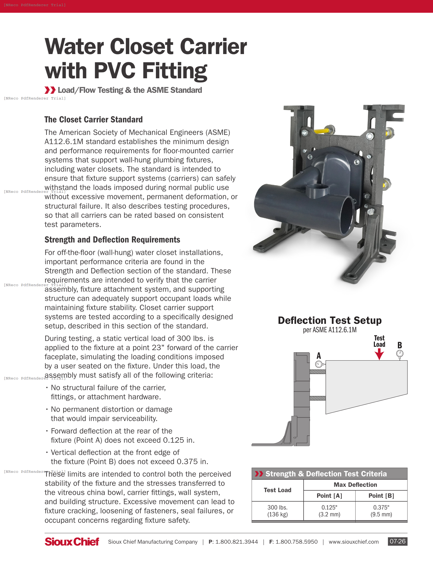 PVC CARRIER FITTING - LOAD & FLOW TESTING.PDF Technical Document